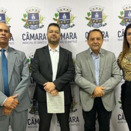 Vereadores João Feitosa, Leandro Ribeiro, Dep.Federal Adriano do Balddy e vereadora Thais Souza.